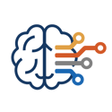 Brain with AI icon